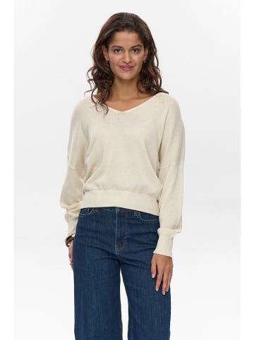 NÜMPH Sweter "Milray" w kolorze kremowym