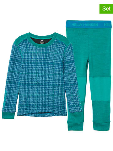 Helly Hansen 2tlg. Funktionswäsche-Set in Blau/ Grün