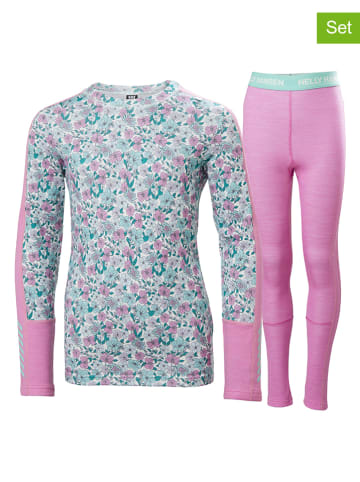Helly Hansen 2tlg. Funktionswäsche-Set in Rosa/ Mint