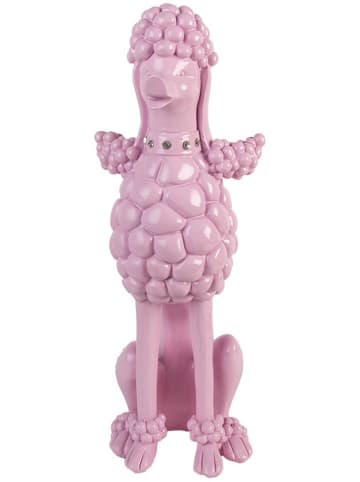 Clayre & Eef Decofiguur "Hond" lichtroze - (B)13 x (H)33 x (D)17 cm