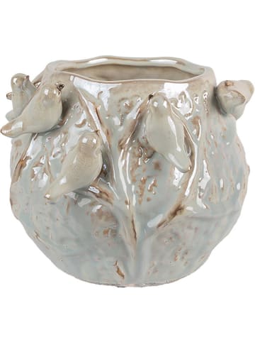 Clayre & Eef Doniczka w kolorze błękitnym - wys. 22 x Ø 21 cm