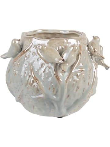 Clayre & Eef Bloempot lichtblauw - (H)22 x Ø 21 cm