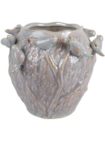Clayre & Eef Doniczka w kolorze błękitnym - wys. 25 x Ø 20 cm
