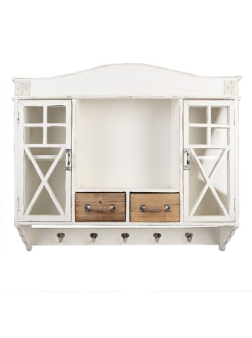 Clayre & Eef Wandschrank in Weiß - (B)76 x (H)65 x (T)16 cm