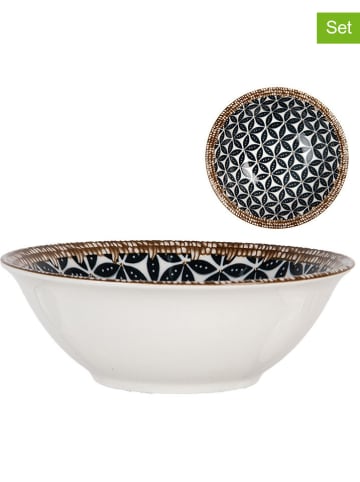 Clayre & Eef 2er-Set: Müslischalen in Schwarz/ Braun - Ø 16 cm