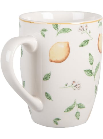 Clayre & Eef Kubek w kolorze zielono-żółtym do kawy - 350 ml