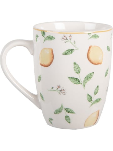 Clayre & Eef Kubek w kolorze zielono-żółtym do kawy - 350 ml