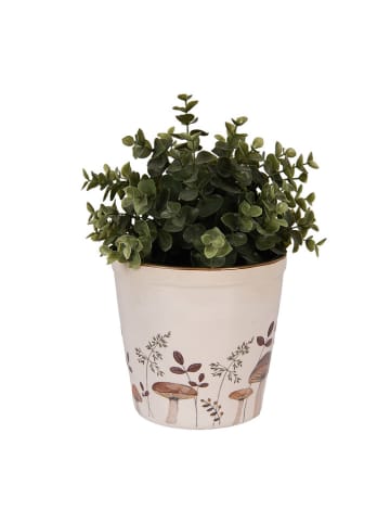 Clayre & Eef Bloempot beige/lichtbruin - (H)14 x Ø 15 cm