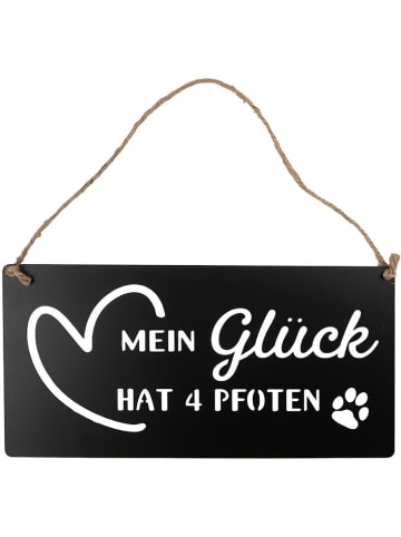 Clayre & Eef Schild in Schwarz - (B)30 x (H)15 x (T)1 cm