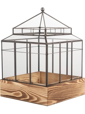 Clayre & Eef Decohuis grijs/lichtbruin - (B)21 x (H)32 x (D)21 cm