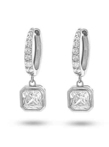 Eclat d'Argent Silber-Creolen mit Edelsteinen