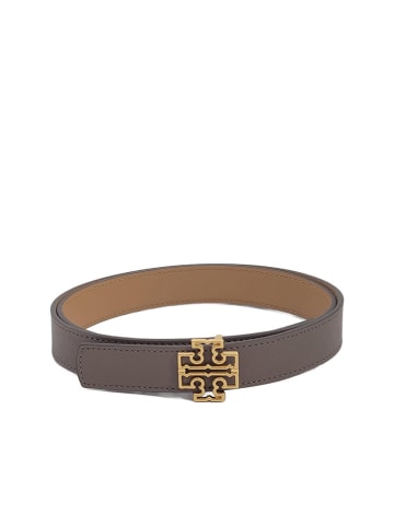 Tory Burch Wende-Ledergürtel in Grau/ Hellbraun
