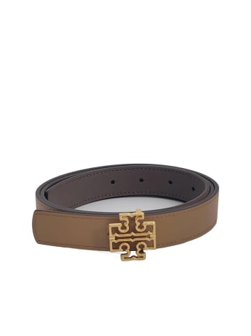 Tory Burch Wende-Ledergürtel in Grau/ Hellbraun
