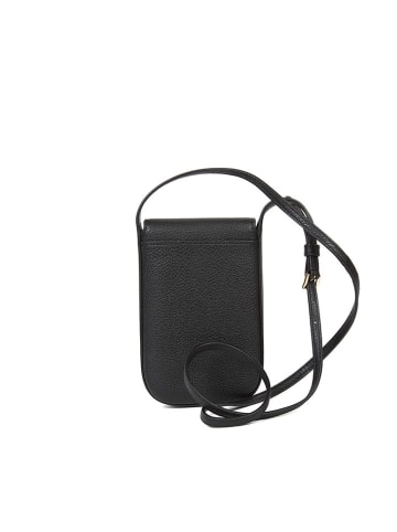 Tory Burch Skórzana torebka w kolorze czarnym na telefon - 8 x 18 x 3 cm
