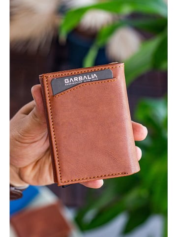 Lucky Bees Leder-Geldbörse in Hellbraun - (B)7 x (H)9 x (T)2 cm