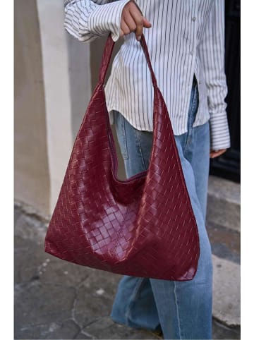 Lucky Bees Schultertasche in Bordeaux - (B)30 x (T)25 cm