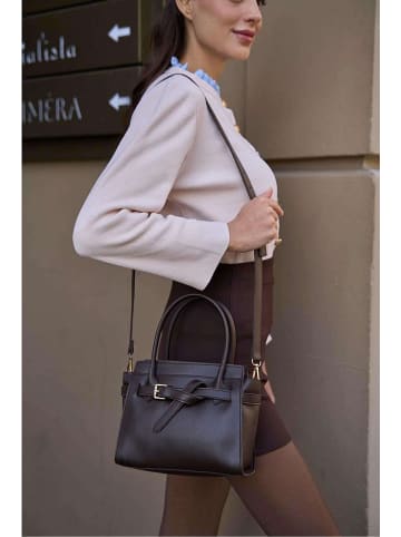 Lucky Bees Henkeltasche in Dunkelbraun - (B)23 x (H)21 x (T)13 cm