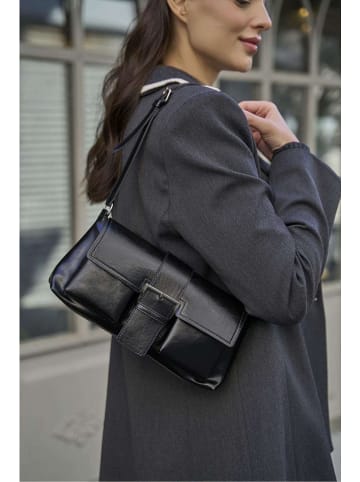 Lucky Bees Schultertasche in Schwarz - (B)33 x (H)15 x (T)8 cm