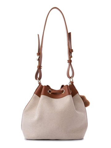 Lucky Bees Schoudertas beige/lichtbruin - (B)25 x (H)22 x (D)16 cm