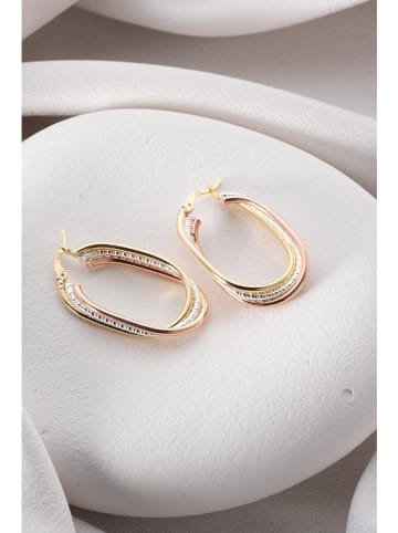 Lodie Silver Vergulde zilveren oorhangers