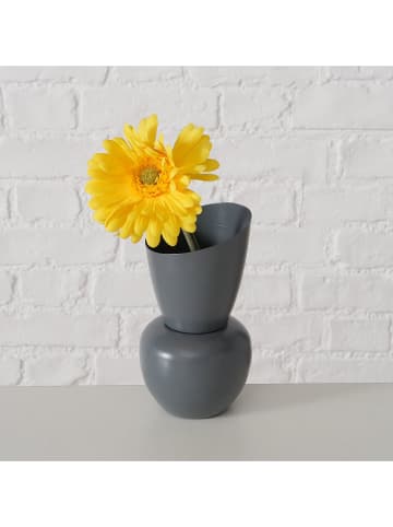 Boltze Wazon "Rundi" w kolorze ciemnoszarym - wys. 18 cm