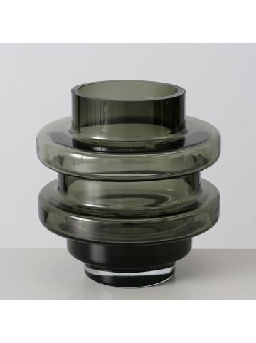 Boltze Vase ''Cytra'' in Dunkelgrau - (H)17,8 x Ø 17,5 cm