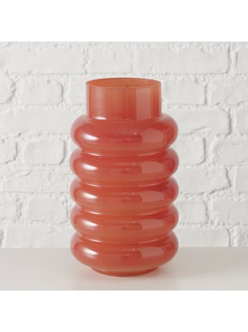 Boltze Vase ''Ribbo'' in Dunkelrosa - (H)26 x Ø 15 cm