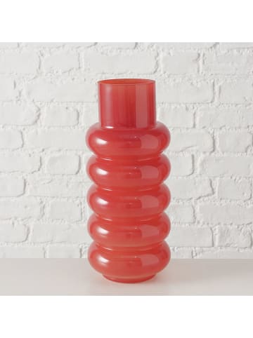 Boltze Vase ''Ribbo'' in Rot - (H)35 x Ø 15 cm