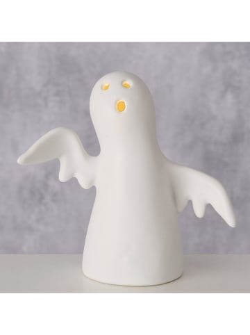 Boltze LED-Dekofigur "Ghostie" in Weiß - (H)11,8 cm