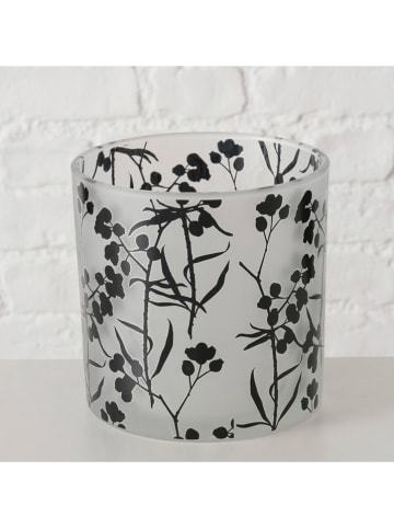 Boltze Windlicht "Berries" in Schwarz - (H)15 cm