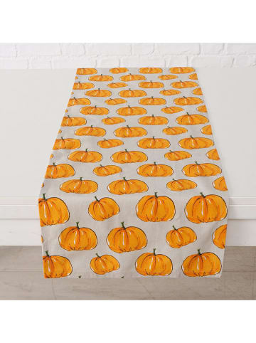 Boltze Tischläufer "Pumpkin" in Beige/ Orange - (L)140 x (B)40 cm