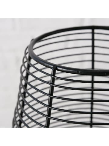 Boltze Windlicht ''Melina'' in Schwarz - (H)18 x Ø 14,5 cm