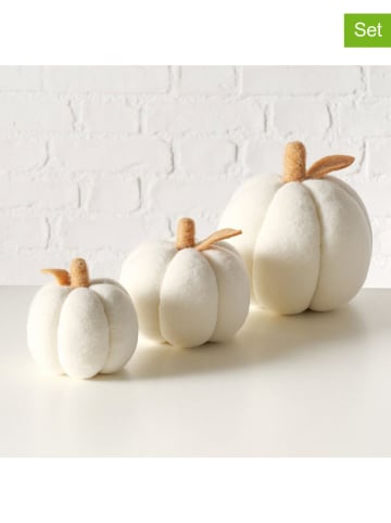 Boltze 3-delige set: decoratieve objecten "Tikva" crème/lichtbruin