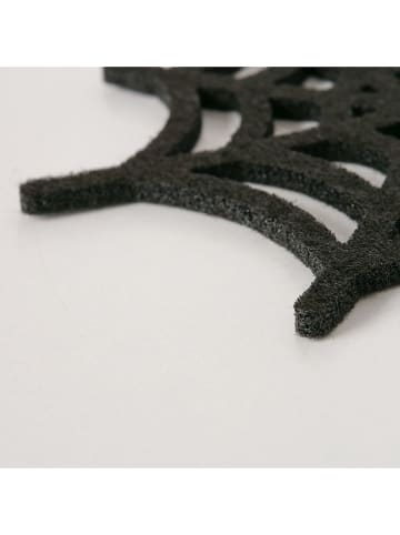 Boltze 4er-Set: Untersetzer "Webba" in Schwarz - (L)11 x (B)10 cm