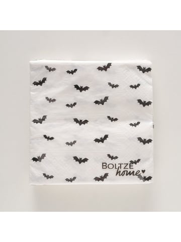 Boltze Servietten "Ghostie" in Weiß/ Schwarz - 20 Stück