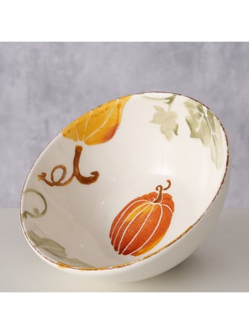 Boltze Müslischale "Ambera" in Weiß/ Orange - Ø 14 cm