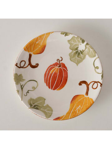 Boltze Ontbijtbord "Ambera" wit/oranje - Ø 15,5 cm