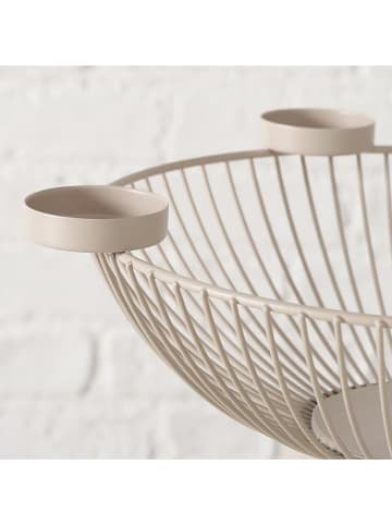 Boltze Windlicht ''Cindy'' in Beige - (H)17 x Ø 33,5 cm