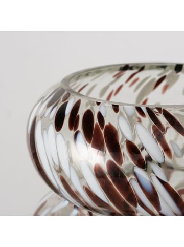 Boltze Wazon "Tocka" w kolorze biało-brązowym - wys. 28 x Ø 19 cm