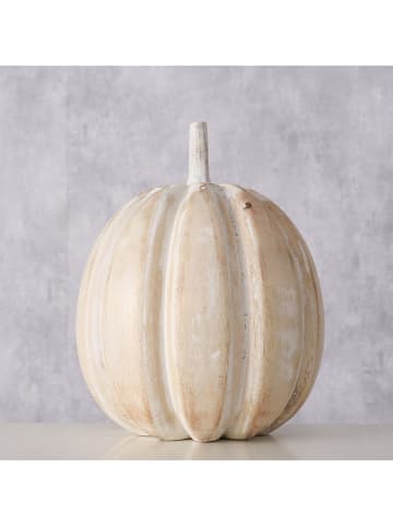 Boltze Decoratief object "Pompoen" crème - (H)16 x Ø 12,5 cm