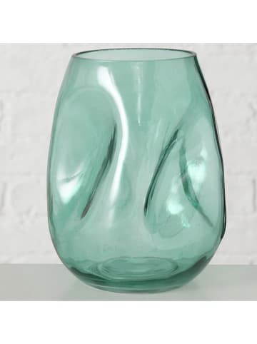 Boltze Vase ''Lojin'' in Türkis - (H)17,3 x Ø 14 cm