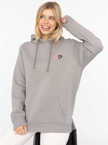 Zwillingsherz Hoodie "Lima" in Grau