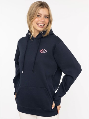 Zwillingsherz Hoodie "Lima" in Dunkelblau