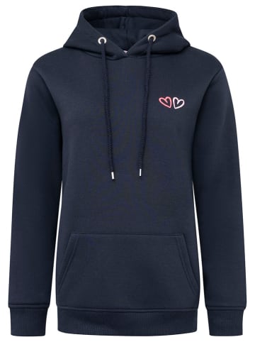 Zwillingsherz Hoodie "Lima" donkerblauw