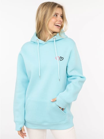 Zwillingsherz Hoodie "Lima" in Türkis