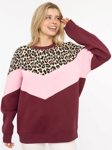 Zwillingsherz Sweatshirt "Konny" in Rot/ Rosa