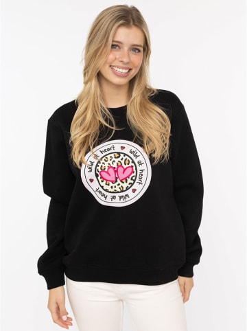 Zwillingsherz Bluza "Romy" w kolorze czarnym