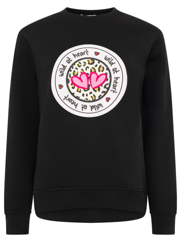 Zwillingsherz Sweatshirt "Romy" in Schwarz