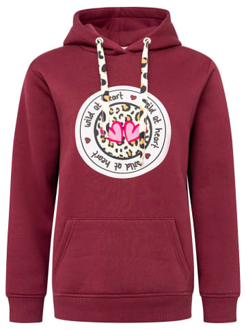 Zwillingsherz Hoodie "Kelly" in Bordeaux