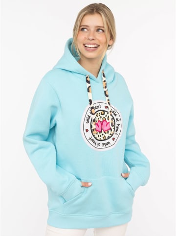 Zwillingsherz Hoodie "Kelly" in Türkis